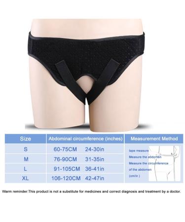 Inguinal Hernia Belt for Women - Adjustable Abdominal Support Anti-Stretching Fixation (Small) - Black - Buy Online on GoSupps.com
