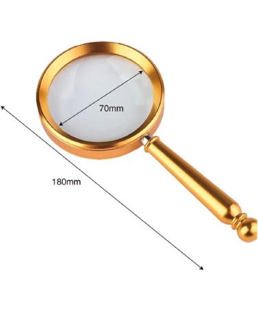 Magnifying Glasses Vision aids All Metal 10X Magnifying Glass Handheld HD Reading and Maintenance Ancient Text Recognition Magnifying Glass HD Optical Glass Lens 83 * 180mm Stationery Office Supplies - Buy Online on GoSupps.com