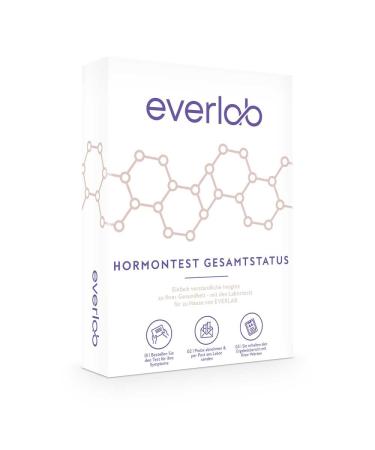 Everlab hormone test Total status - 6 important hormones quickly & simple |Salvation test for estradiol estriol progesterone dhea testosterone and cortisol |Self -test for home
