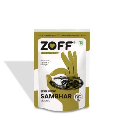 ZOFF Sambhar Masala (100g | 3.5 oz) |Lentil Soup Spice Blend| All Natural | Vegan | No Colour | Gluten Free| Indian Origin