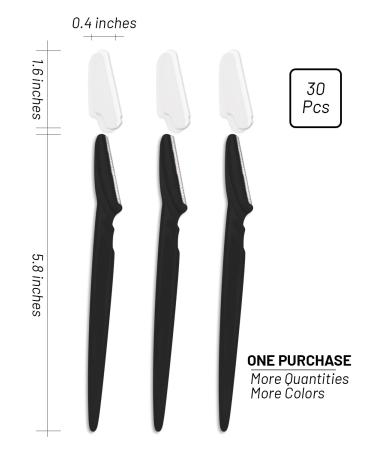 MoHern Black 30 Pcs Eyebrow and Face Razor for Women and Men - Multipurpose Dermaplane Razors - Pack of 30 - Buy Online on GoSupps.com