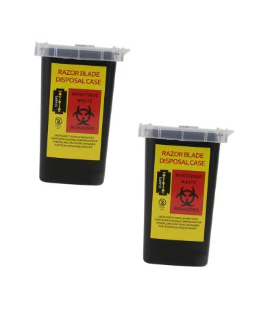 Doitool 2 pieces boxing blade storage box blade waste container container tool razor container for waste blades blade dispenser design razor box combo plate