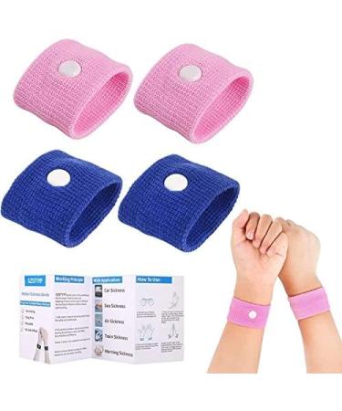 SZSTYYP Kids Motion Sickness Relief Bands - Pink/Blue Anti-Nausea Wristbands for Car Travel - Buy Online on GoSupps.com