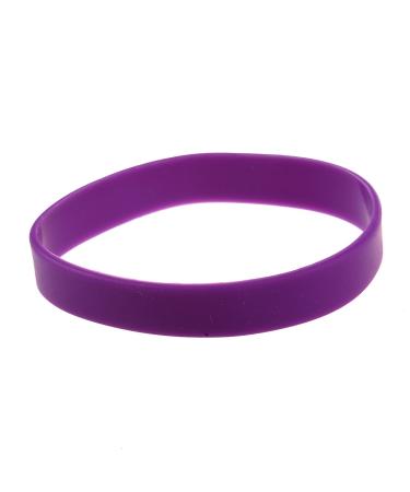 Bakemoro Fashion Silicone Rubber Band Elastic Bracelet Bangle Purple Silicone Rubber
