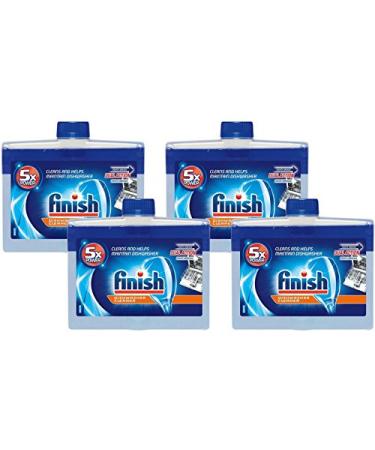 Finish Dishwasher Machine Cleaner, 8.45 fl oz Bottle, Dual Action to Fight Grease & Limescale (Pack of 4) 8.45 Fl Oz (Pack of 4)