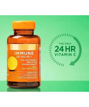 Nature_Bountys_ Immune 24 Hour + 1000mg Vitamin C (120 Count.) with Vitamin D Zinc Elderberry & Echinacea - Non-GMO Rapid Release Softgels - Buy Online on GoSupps.com