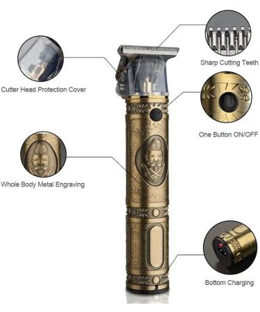 Professional USB Rechargeable Hair Clippers for Men - T9 Baldheaded Trimmer | Cordless Hair Shaver for Barbers - Buy Online on GoSupps.com