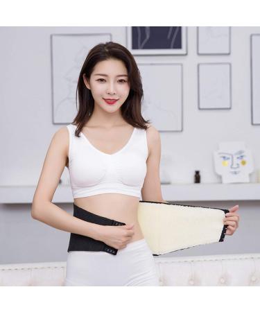 Men Women Back Brace Wool Rabbit Fur Winter Thicken Lumbar Support Belt Rheumatic Back Pain Relief Thermal Waist Warmer Cozy Elastic Warm Abdominal Protector Stomach Body Wrap Band Back Brace XXL for Waist 38.19''-43.31''