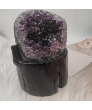 1pcs Natural Amethyst Geode Quartz Cluster Crystal Specimen Stone PEIQIYIN Stone Mineral Specimen 800-900g - Buy Online on GoSupps.com