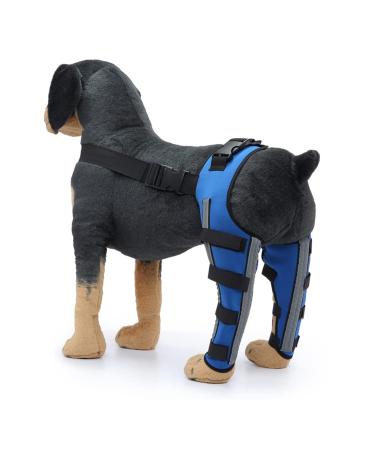 Adjustable Knee Brace for Dogs Pet Hind Legs Protector for CCL Injury Patella Luxation Arthritis Joint Pain Dog Leg Braces for Back Leg|Blue (S)