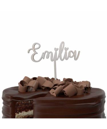 Personalized wooden cake topper with name birthday wedding baptism communion cake decoration (desired name)