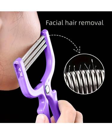 Handheld Facial Hair Epilator - Pain-Free Hair Removal for Eyebrows & Upper Lip - Salon Quality Results at Home - Purple - Buy Online on GoSupps.com