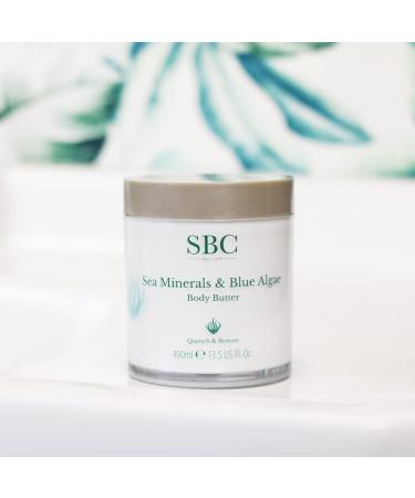 SBC Skincare Sea Minerals & Blue Algae Body Butter - 400ml | Hydrating Body Lotion With Hyaluronic Acid | Body Butter For Men And Women | Vegan Friendly Body Moisturiser | Body Cream For Dry Skin - Buy Online on GoSupps.com