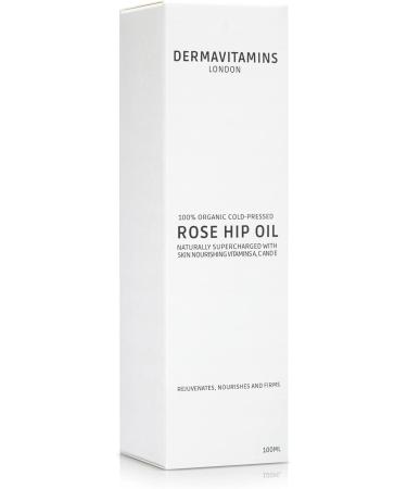 DermaVitamins Organic Cold-Pressed Rose Hip Oil - 100ml - Buy Online on GoSupps.com