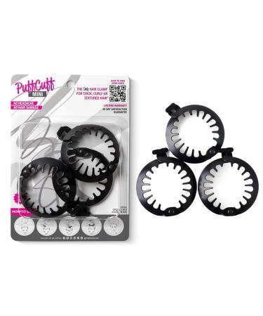 PuffCuff | Mini 2.5 Inch Hair Clamps | For All Natural Thick  Curly  Kinky  Textured  Locs  or Braided Hair | Painless  Damage-Free Styling Tool | Black | 3 Pieces - Buy Online on GoSupps.com