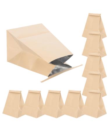 10pcs Kraft Paper Emesis Bag Disposable Vomit Bags Car Sickness Bag Travel Nausea Pouches Outdoor Waste Bags Morning Sickness Container for Adults
