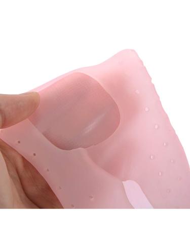 Silicone Moisturizing Gel Socks for Dry Feet & Cracked Heels Foot-Anti-Riss Protection (Pink L) | International Shipping - Buy Online on GoSupps.com