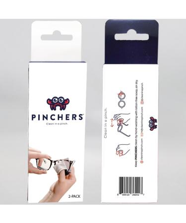 Buy PINCHERS Microfiber Cleaning Cloth - Dual Finger Grip Eyewear Wipes for Glasses & Screens (2 Pack Gray) - Remove Smudges & Stains - International Shipping Available - Buy Online on GoSupps.com