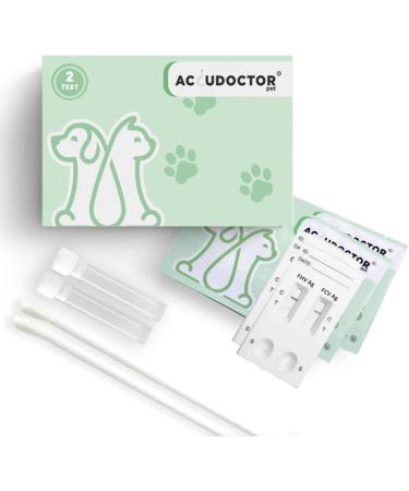 Accudoctor Test FPV Feline Panleukopenia + Giardia Lamblia Cats Rapid Test Feline Animals Veterinarian Animals Veterinarian Health for Cat Giardiasis Self Test Self Test Giardiasis Cat Cat kit feline
