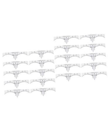 NOLITOY 20 Pcs Eyebrow Guide Measure Tool Microblading Eyebrow Ruler Artifact Disposable