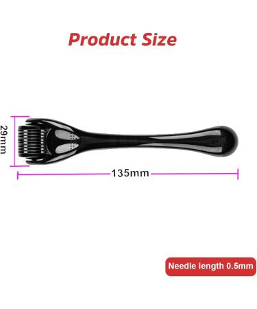 Okaywor Microneedling Roller Hair Growth Roller for Beard Growth Needles in 0.5 mm Hair Roller Roller for Men Matte Black Beard Roller Stimulate Growth of Black - Buy Online on GoSupps.com