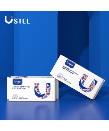 Soft Dry Wipes Facial Tissues - 100% Biobased Disposable Towels for Sensitive Skin Baby Care & Make-up Removal (60 Ct 2 Pack) - Ideal for Wet & Dry Use - Buy Online on GoSupps.com