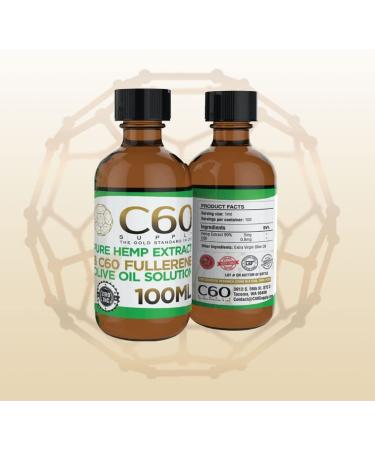 C60 Supply 99.9% Purity Fullerene Solution with Calming Oil - 100ml | Skin & Nerve Health Support - Buy Online on GoSupps.com