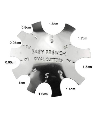 Oval French Smile Line Nail Art Trimmer Cutter Tool | 9 Sizes | HJ-NAT185-FS03 Silver - Buy Online on GoSupps.com