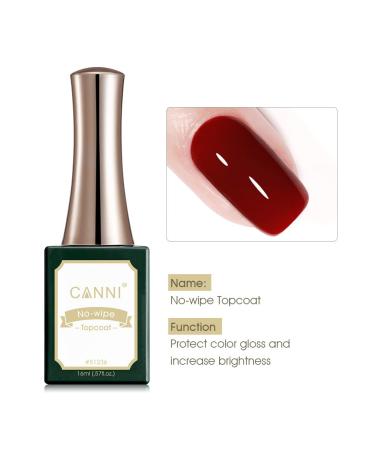 CANNI 16ml No Wipe Gel Top Coat - High Gloss & Long Lasting UV LED Nail Polish for DIY & Salon Manicure - Buy Online on GoSupps.com