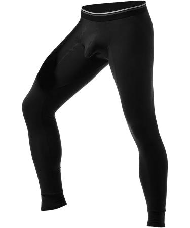 OURUIKIA Men's Thermal Underwear Pants - Long Johns with Separate Pouch | Black/Dark Grey | XX-Large - Buy Online on GoSupps.com