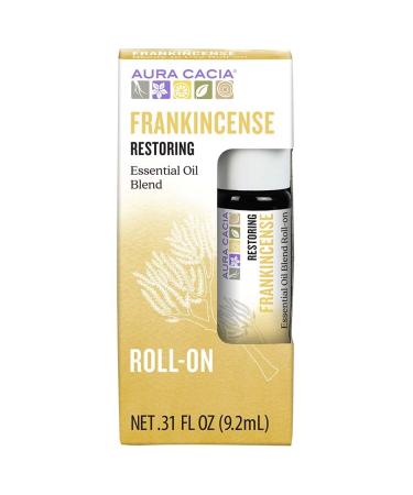 Aura Cacia Frankincense Roll-On | GC/MS Tested for Purity | 9.2ml (0.31 fl. oz.)