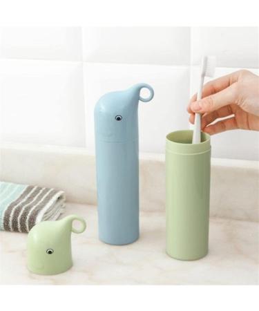 Portable Travel Toothbrush & Toothpaste Holder Case - Digjobk Organizer Storage Cup | Blue - Buy Online on GoSupps.com