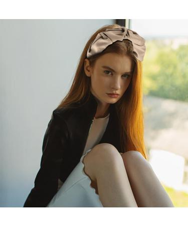 Hair Band Women Leopard Print Solid Colour Wide Edge Hairband/Ruffled Wide Edge Hairband Vintage Beautiful Headband Hair Accessories Headband Elastic Head Wrap Cute Hair Accessories (B-3) - Buy Online on GoSupps.com