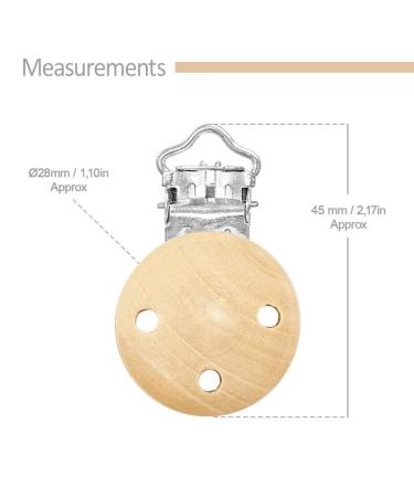 Artestar Wooden Pacifier Clip Set - 16 Piece Baby Pacifier Chain Accessories | Safe & Stylish Clips for Children - Buy Online on GoSupps.com