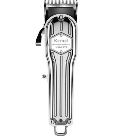KEMEI 1977 Professional Hair Clippers for Men | Cordless Grooming Kit | USB Rechargeable Wet/Dry Trimmers for Home & Barbers - Silver - Buy Online on GoSupps.com