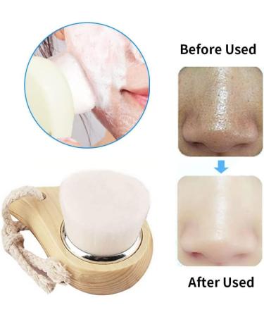 Shop Facial Cleanser Brush with Wood Handle | Soft Bristle Face Care Tool for Men & Women - Best Quality International Shipping - Buy Online on GoSupps.com