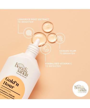 Bondi Sands Gold'n Hour Vitamin C Serum 30mL | 10% Vitamin C | Suitable for sensitive skin | Vegan + Cruelty Free| 30ml/1.01 Fl Oz - Buy Online on GoSupps.com