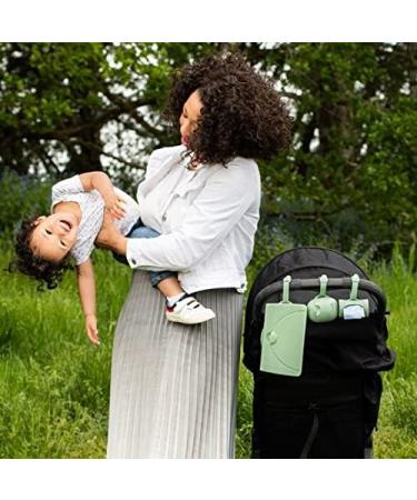 Ubbi On-the-Go Baby Wipes Dispenser - Portable Reusable Holder for Travel - Sage Green - Buy Online on GoSupps.com
