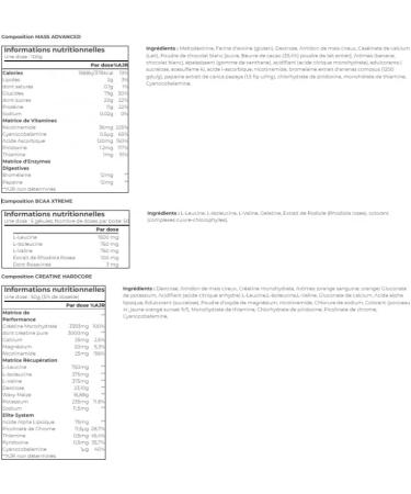 Superset Nutrition | Confirmed Ground-Grip Program Mass Advanced 2.5 kg Chocolate Creatine Hardcore 1.5 kg Orange Bcaa Xtreme - Buy Online on GoSupps.com