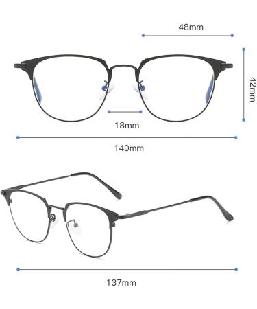 Shop LHSDMOAT Blue Light Filter Glasses for Men - Vintage Square Frame & Gaming Glasses | Protect Your Eyes from Blue Light - Buy Online on GoSupps.com