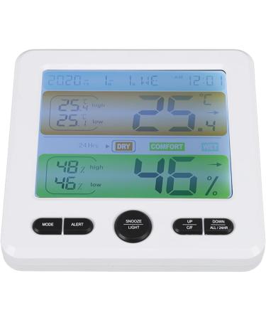 Indoor Thermometer with Accurate Humidity Measurement - Perfect for Bedroom - White Color - Buy Online on GoSupps.com