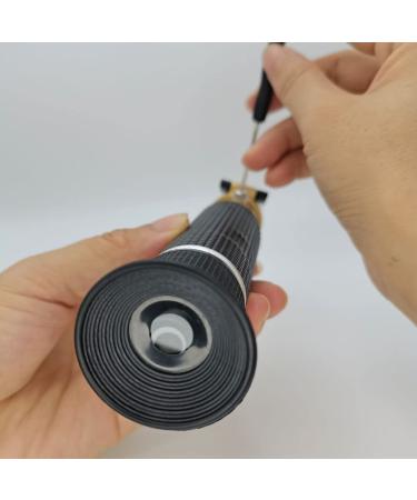 Salinity Refractometer ATC Function | Dual Scale Specific Gravity Saltwater Test Kit | Ideal for Seawater Aquarium Fish Tank | GoldBlack - Buy Online on GoSupps.com