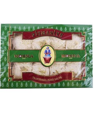 Turkish Delights I Pismaniye with Pistachio 250 g I Turkish Delight with Halva and Pistachio Flavor | Traditional Confectionery from Hal
