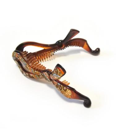 Meilliwish Noble Banana Hair Clip for Women - Brown | Elegant Wedding Accessory (H87) - Buy Online on GoSupps.com