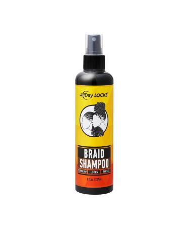 AllDay Locks Rinse-Free Shampoo | Cleansing Refreshing Formula | Eliminates Itchiness Dryness | For Locs Braids Twists Weaves | 8 oz