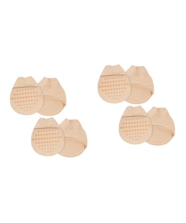 FRCOLOR 4 Pairs Forefoot Pad High Heel Toe Socks Mules for Women Heels Women Socks Open Toe Slide Sandal Liner Womens Socks Tops Invisible Forefoot Cushion Foot Pads Low Cut Sponge Miss