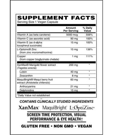 Advanced Eye Care Supplement XanMax Marigold Extract Lutein & Zeaxanthin (30) 1 Count (Pack of 1) - Buy Online on GoSupps.com