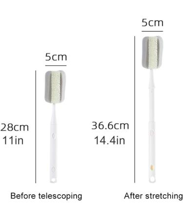 2pcs Bottle Brush Cleaner Sponge Cup Brushes with Long Handle Kitchen Scrub for Baby Bottle Coffe Tea Glass Cup Washing Cleaning Tools with Retractable handle - Buy Online on GoSupps.com