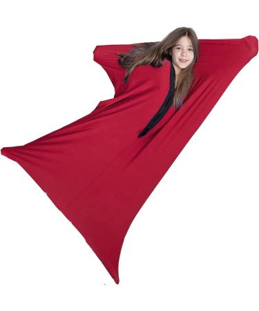 WGUST Sensory Body Sock Proprioceptive and Deep Pressure Input for Sensory and Processing Disorder Advanced Material Fresh and Breathable (Color : Red Size : S/Small-69 * 102cm) S/Small-69*102cm Red