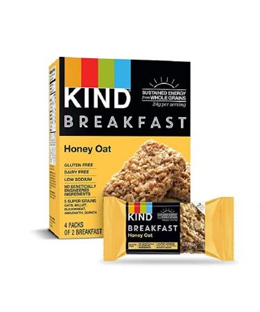 Kind Honey Oat Nutritional Snack Breakfast Bar, 1.8oz 4 Count, 7.1 oz Honey Oat 4 Count (Pack of 1)